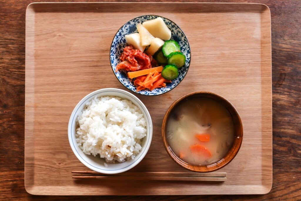 Traditional Japanese meal with several regional dishes